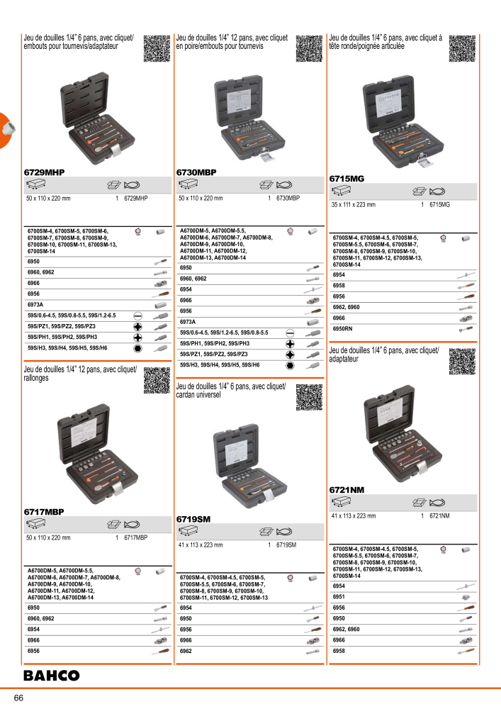 Outils du catalogue général BAHCO Nº: 21403 - Página 68