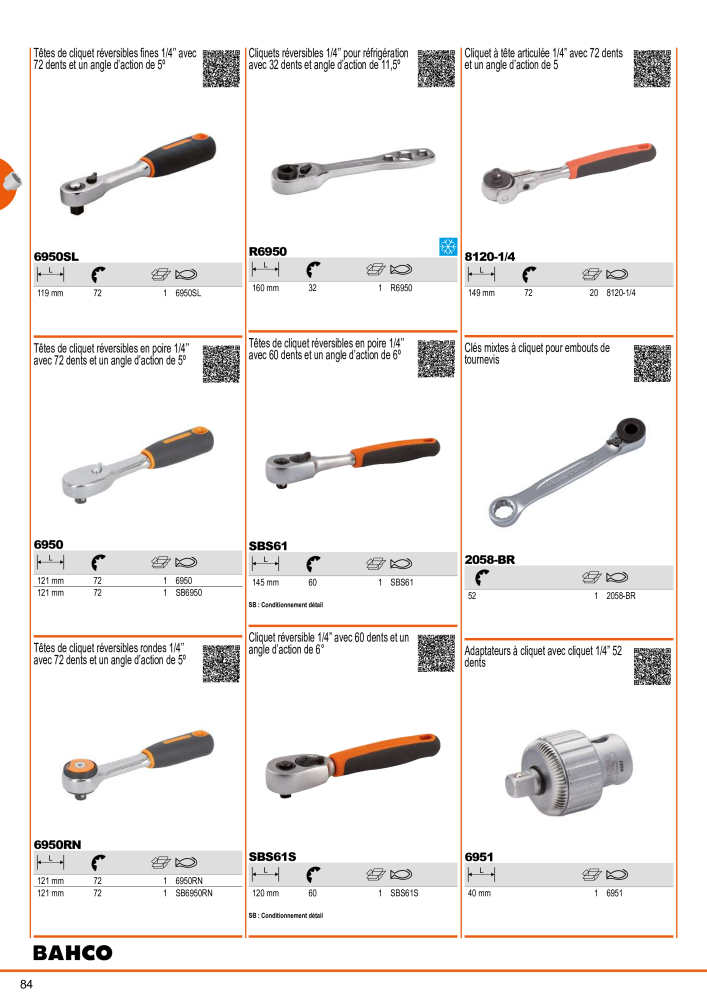 Outils du catalogue général BAHCO n.: 21403 - Pagina 86