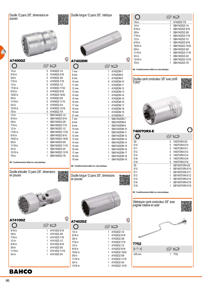 Outils du catalogue général BAHCO Nb. : 21403 - Page 88