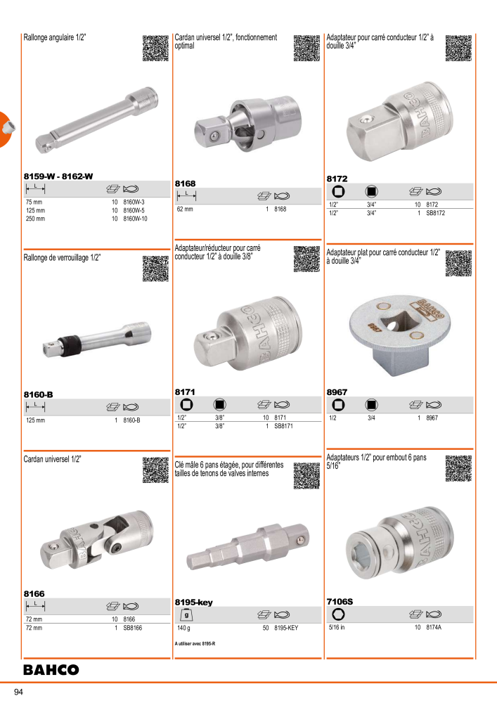 Outils du catalogue général BAHCO NR.: 21403 - Pagina 96