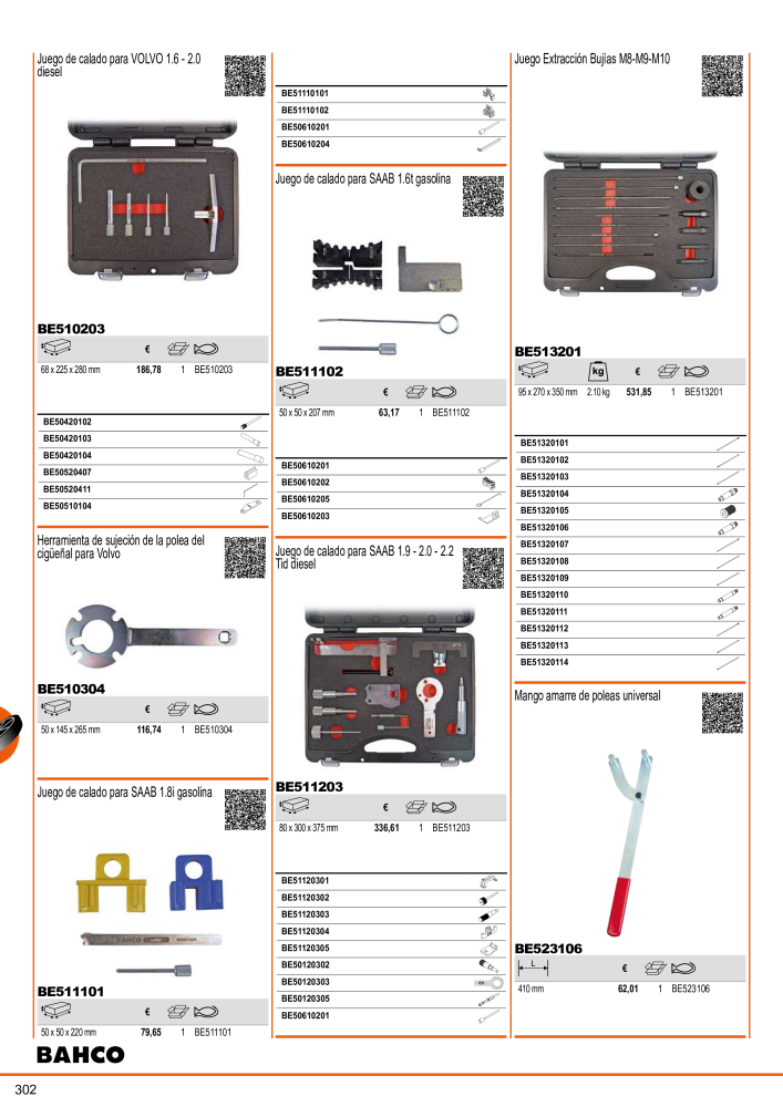 Herramientas del catálogo general BAHCO Nº: 21404 - Página 304