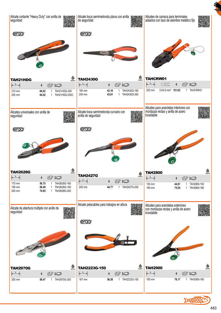 Herramientas del catálogo general BAHCO Nº: 21404 - Página 485
