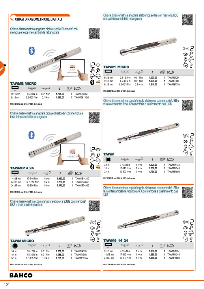 Strumenti del catalogo generale BAHCO n.: 21405 - Pagina 106