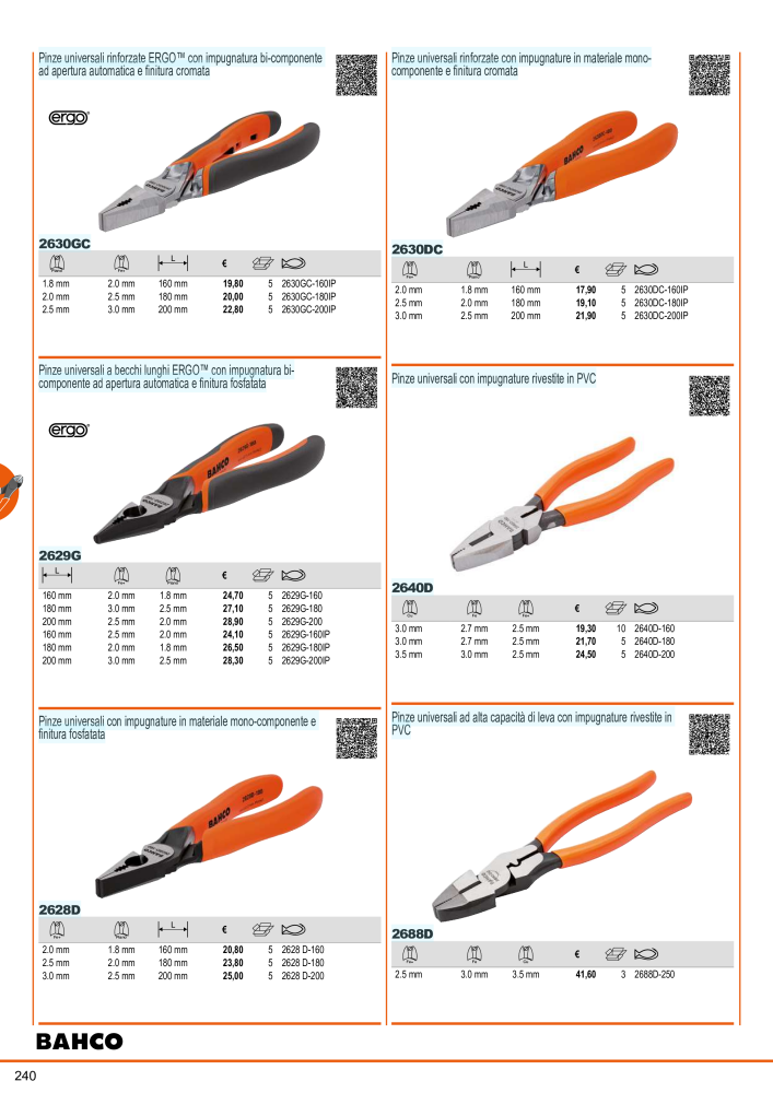 Strumenti del catalogo generale BAHCO n.: 21405 - Pagina 242