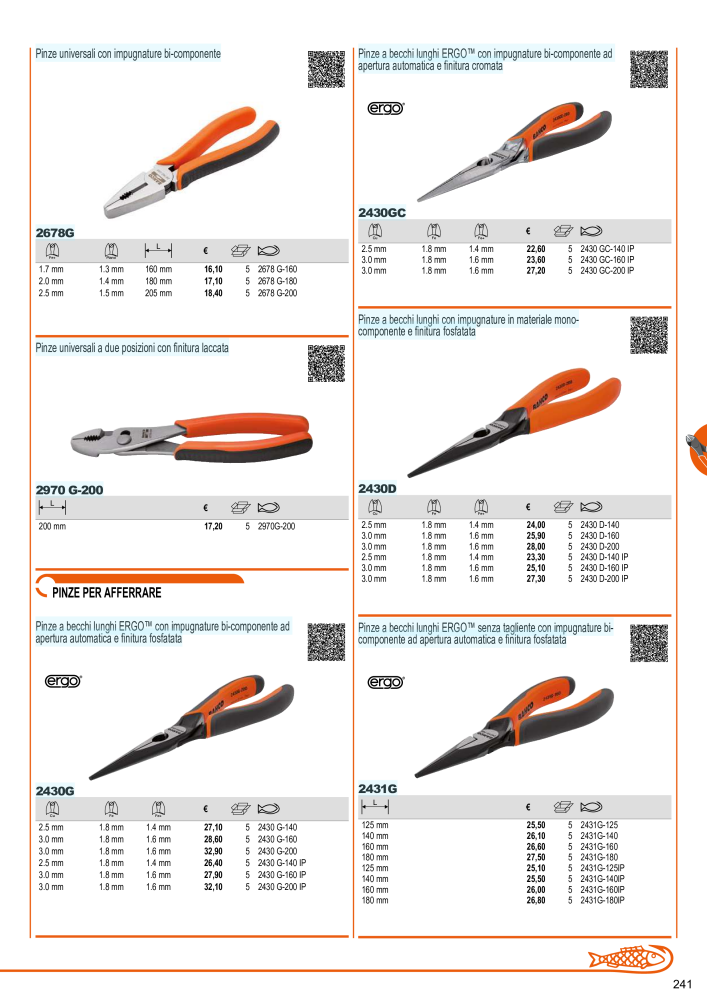 Strumenti del catalogo generale BAHCO Nº: 21405 - Página 243