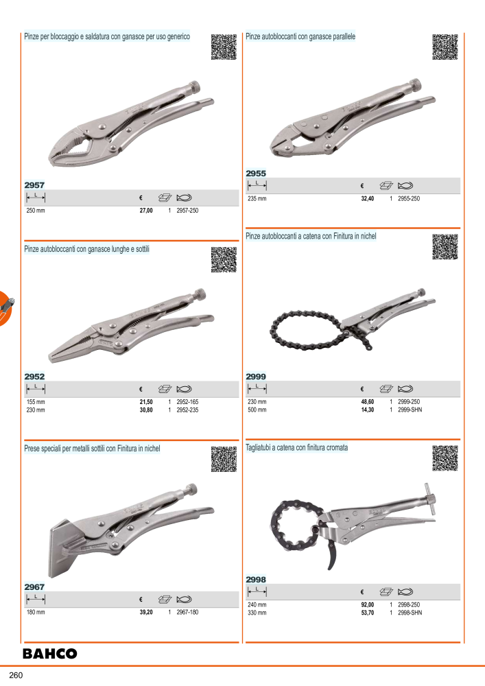 Strumenti del catalogo generale BAHCO NR.: 21405 - Pagina 262