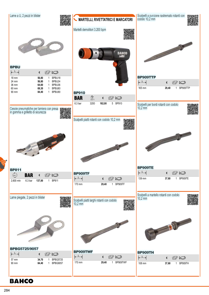 Strumenti del catalogo generale BAHCO n.: 21405 - Pagina 286