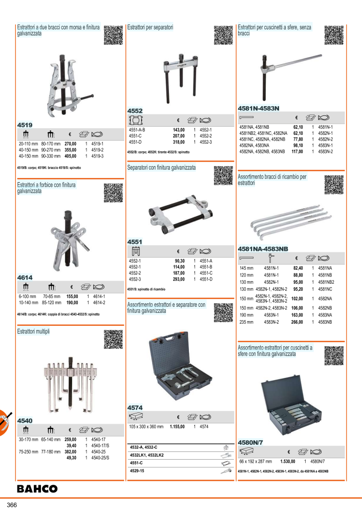 Strumenti del catalogo generale BAHCO NO.: 21405 - Page 368