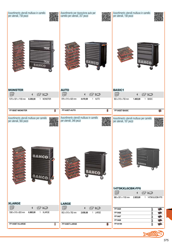 Strumenti del catalogo generale BAHCO Nº: 21405 - Página 377