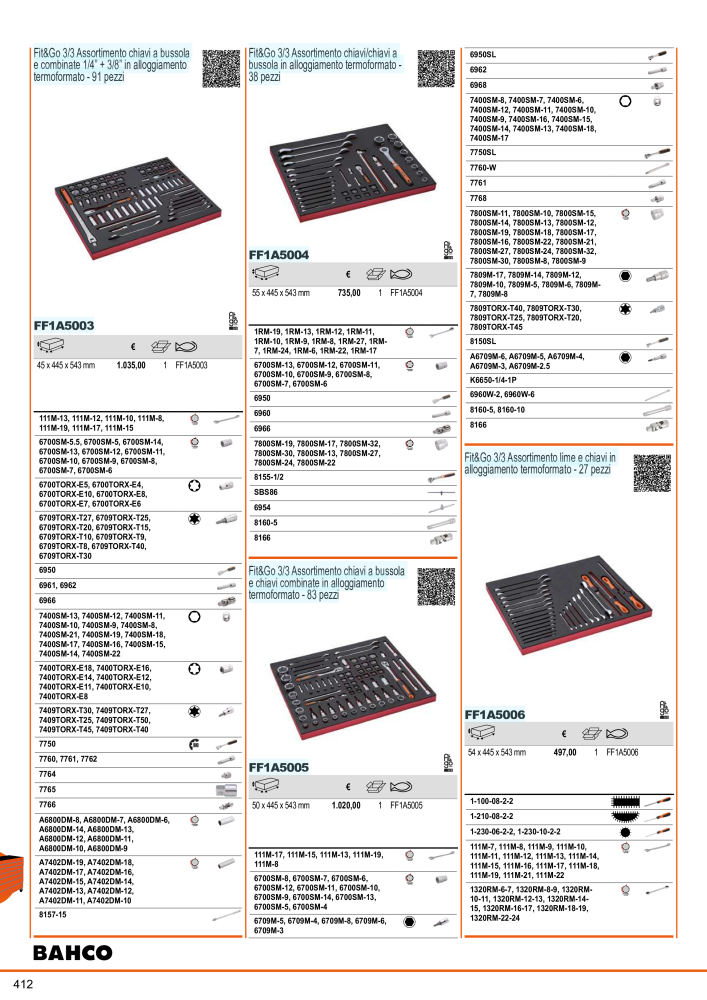 Strumenti del catalogo generale BAHCO Nº: 21405 - Página 414