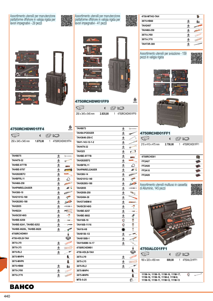 Strumenti del catalogo generale BAHCO n.: 21405 - Pagina 442