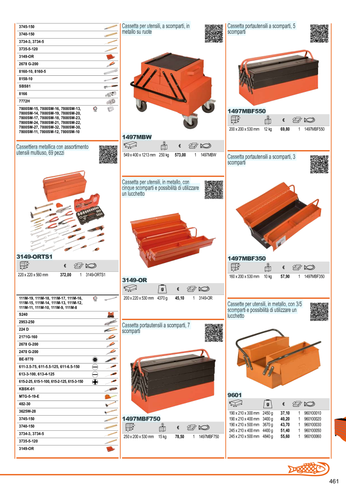 Strumenti del catalogo generale BAHCO NO.: 21405 - Page 463