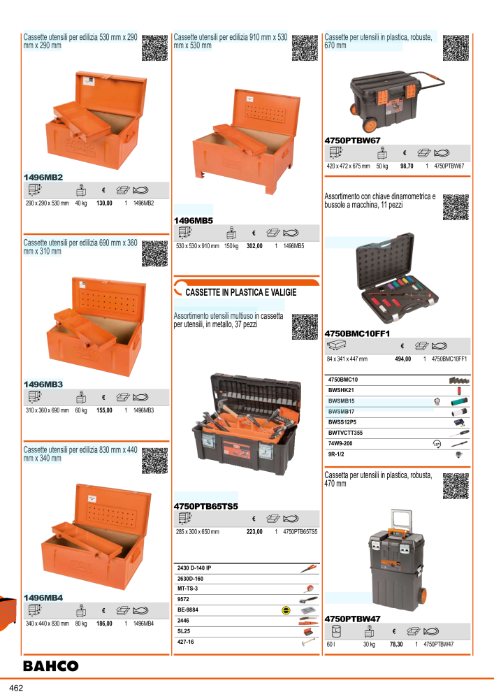 Strumenti del catalogo generale BAHCO Nº: 21405 - Página 464