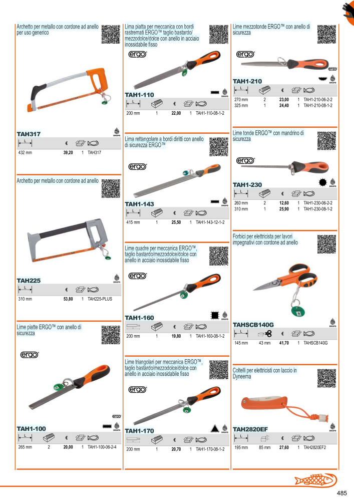 Strumenti del catalogo generale BAHCO Nº: 21405 - Página 487