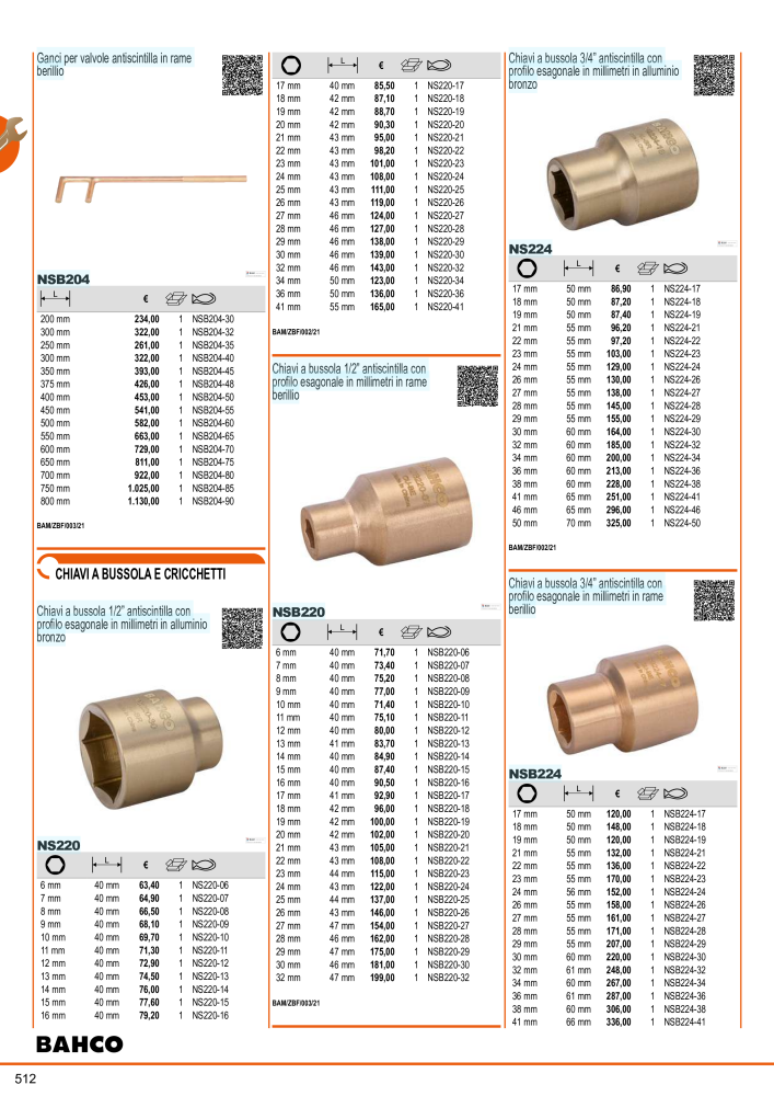 Strumenti del catalogo generale BAHCO NR.: 21405 - Seite 514