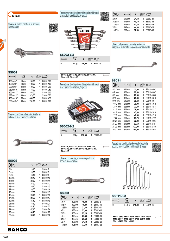 Strumenti del catalogo generale BAHCO Nº: 21405 - Página 528