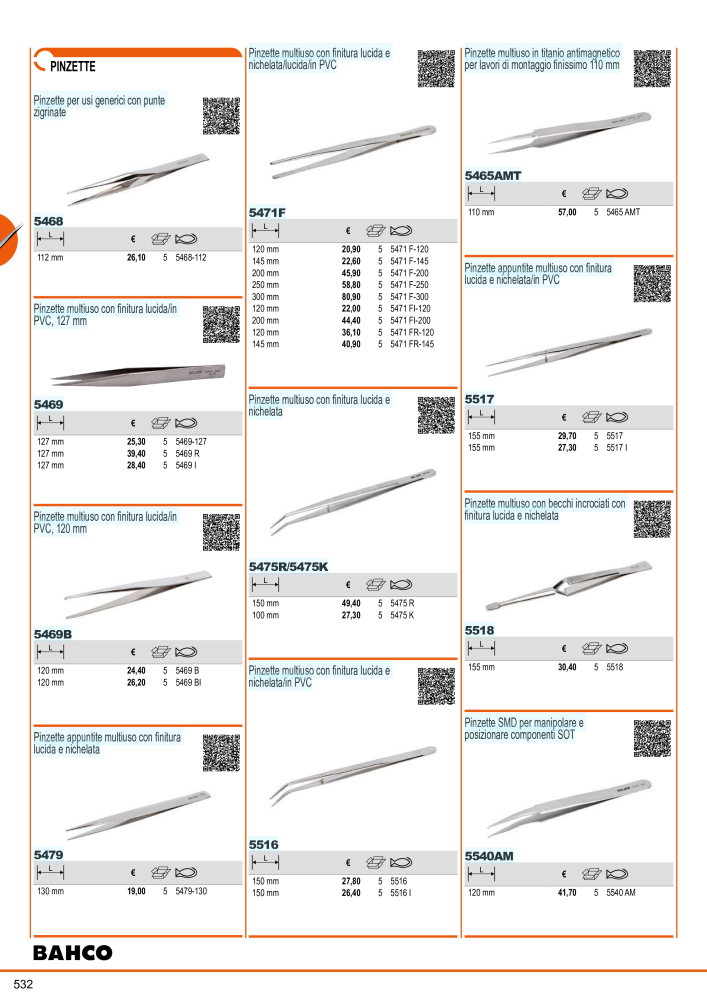 Strumenti del catalogo generale BAHCO NO.: 21405 - Page 534