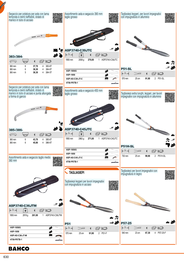 Strumenti del catalogo generale BAHCO n.: 21405 - Pagina 632