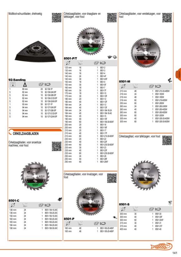 BAHCO Segmentzaagblad voor multifunctioneel gereedschap voor het zagen van hout - 85 mm 92-113-1P