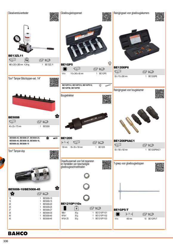 BAHCO 1/4 scharnierende bougie-verlengsleutel BE1SP1F