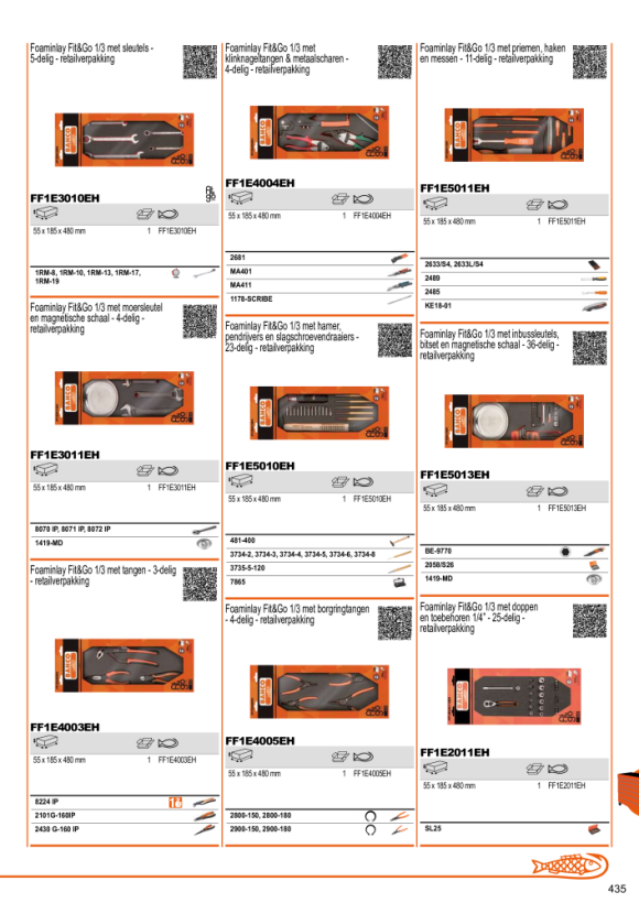 BAHCO Fit&Go 1/3 schuiminzet, stiftsleutel, bitset en magnetisch bakje - 36 stuks FF1E5013EH