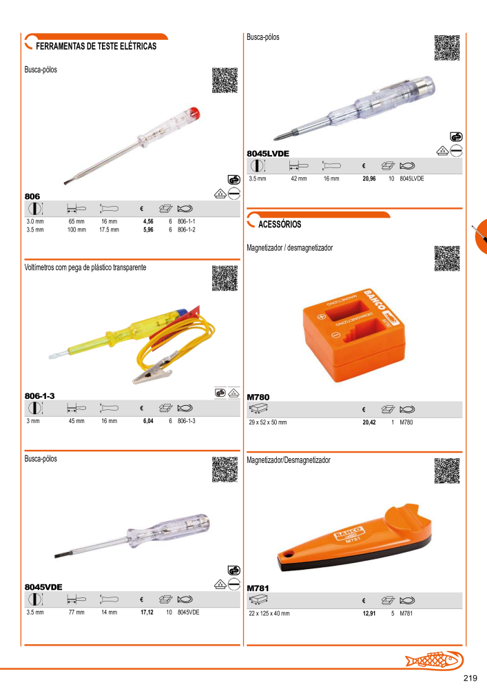 Ferramentas do catálogo geral BAHCO Nº: 21407 - Página 221