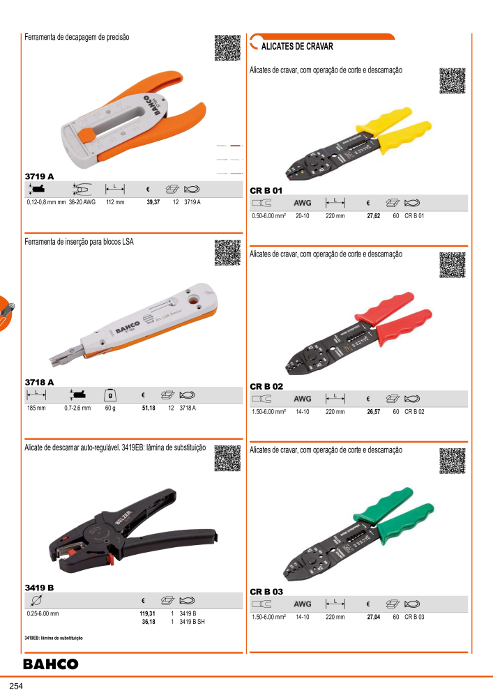 Ferramentas do catálogo geral BAHCO NR.: 21407 - Seite 256