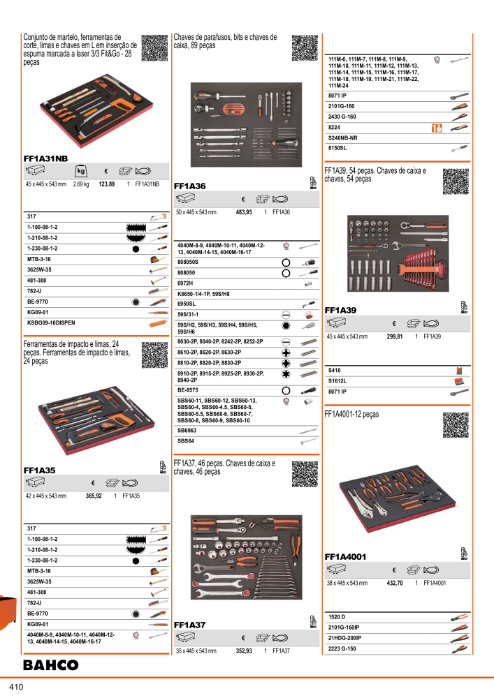 Ferramentas do catálogo geral BAHCO Nº: 21407 - Página 412