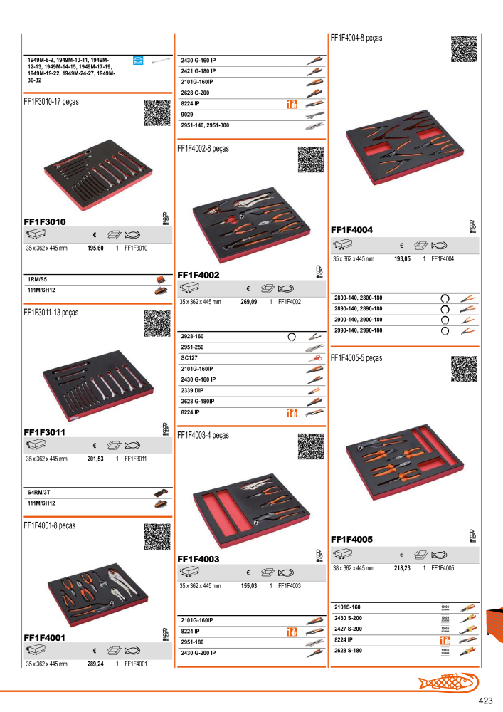 Ferramentas do catálogo geral BAHCO n.: 21407 - Pagina 425
