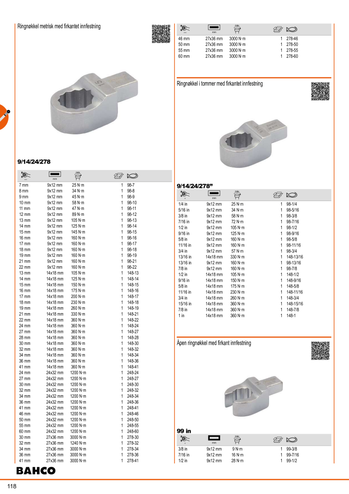 BAHCO generelle katalogverktøy NEJ.: 21410 - Sida 120