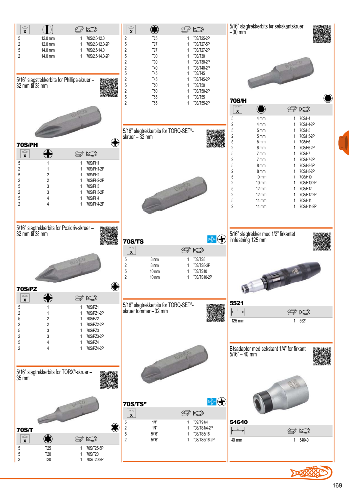 BAHCO generelle katalogverktøy Nº: 21410 - Página 171