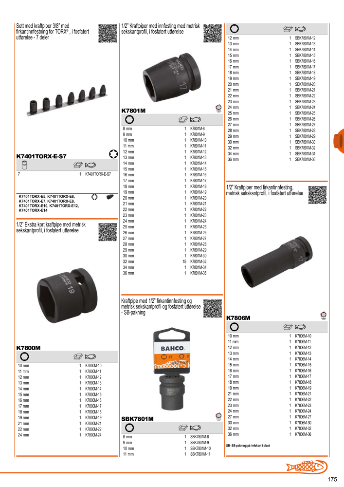 BAHCO generelle katalogverktøy Nb. : 21410 - Page 177