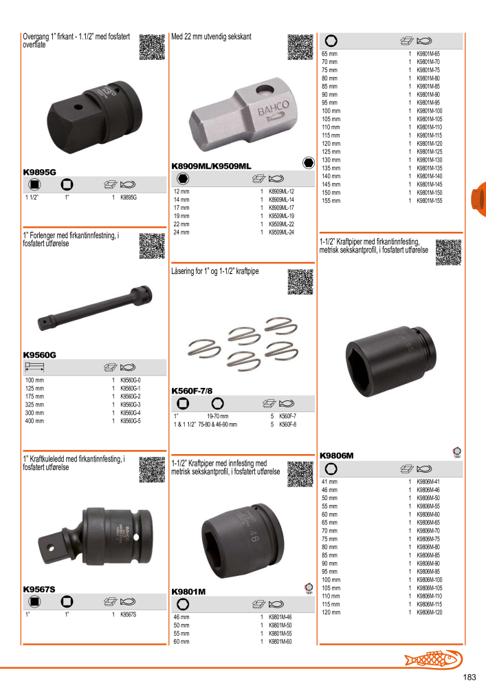 BAHCO generelle katalogverktøy Nº: 21410 - Página 185