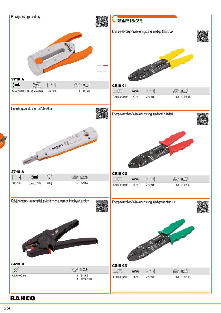 BAHCO generelle katalogverktøy NR.: 21410 - Seite 256