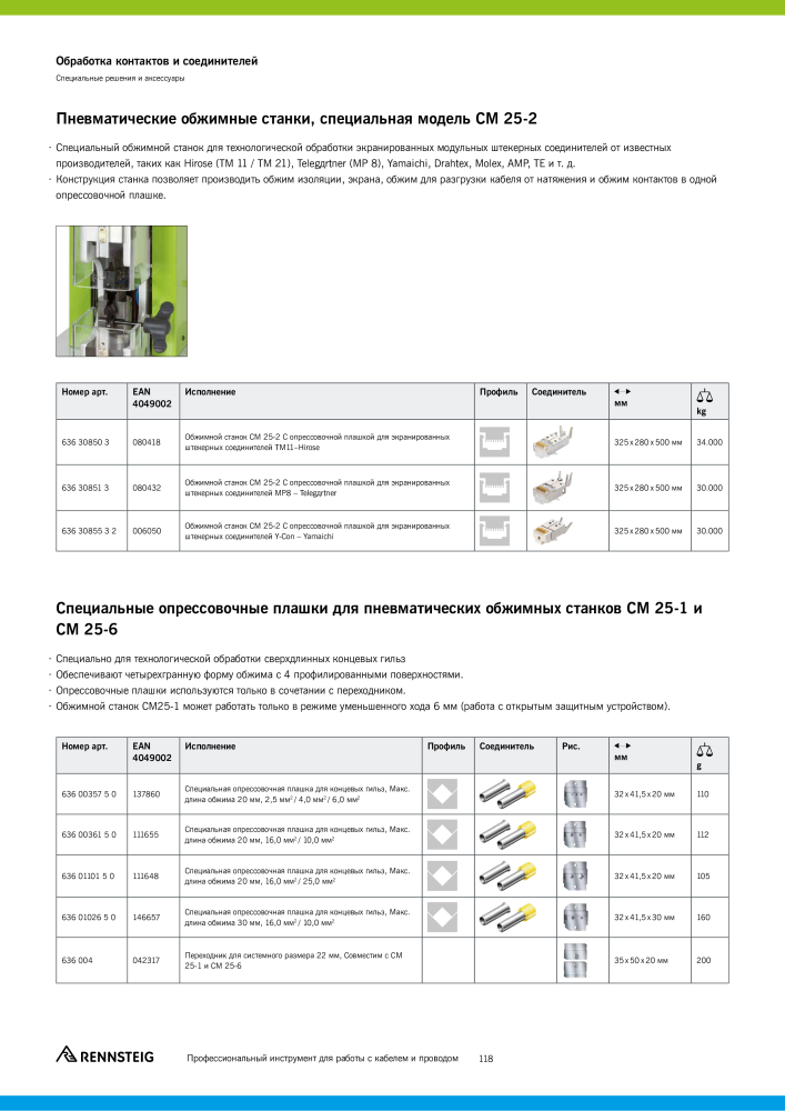 Основной каталог RENNSTEIG обработка кабеля Nº: 21414 - Página 118