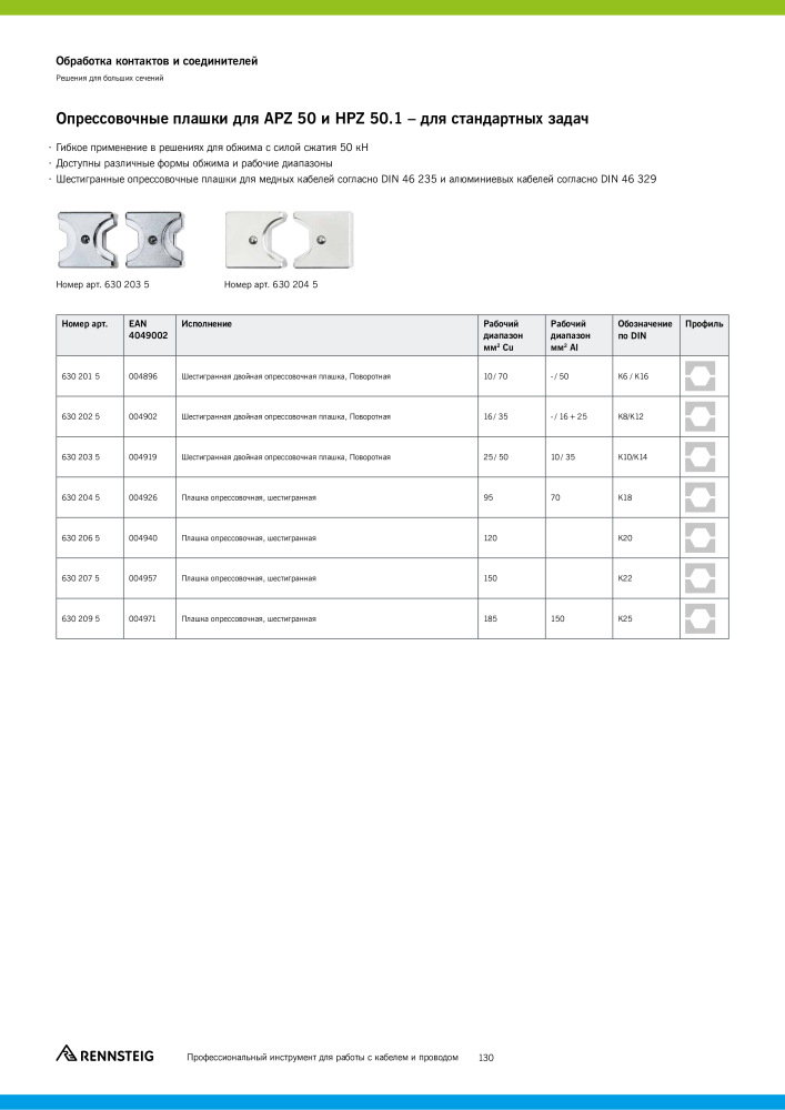 Основной каталог RENNSTEIG обработка кабеля NO.: 21414 - Page 130