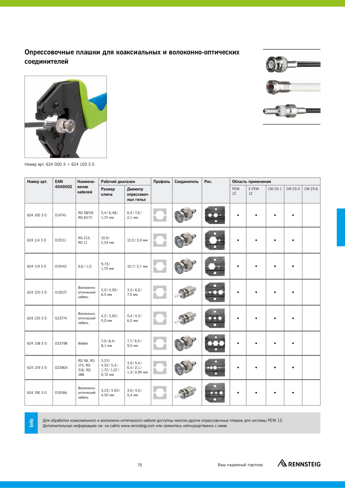 Основной каталог RENNSTEIG обработка кабеля NR.: 21414 - Seite 75