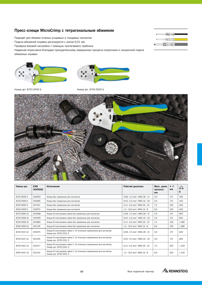 Основной каталог RENNSTEIG обработка кабеля NR.: 21414 - Strona 89