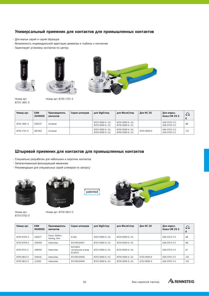 Основной каталог RENNSTEIG обработка кабеля n.: 21414 - Pagina 93