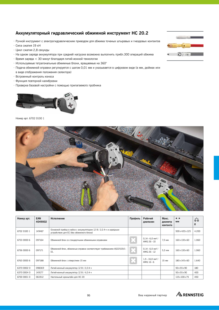 Основной каталог RENNSTEIG обработка кабеля NO.: 21414 - Page 95