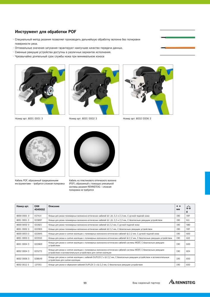 Основной каталог RENNSTEIG обработка кабеля NO.: 21414 - Page 99
