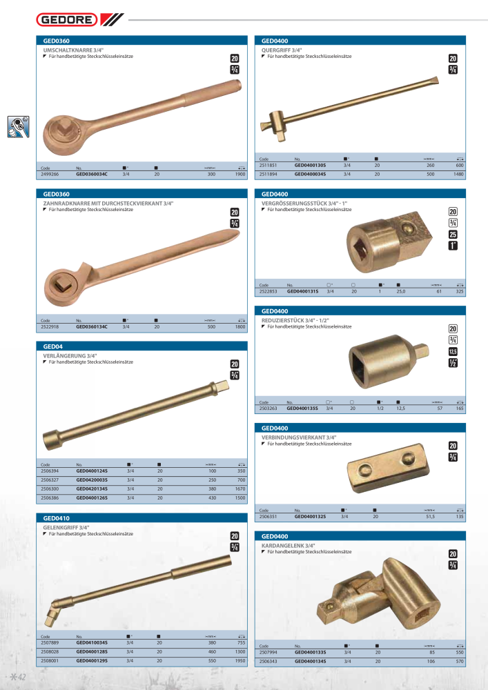 GEDORE funkenfreie Werkzeuge NO.: 2145 - Page 42