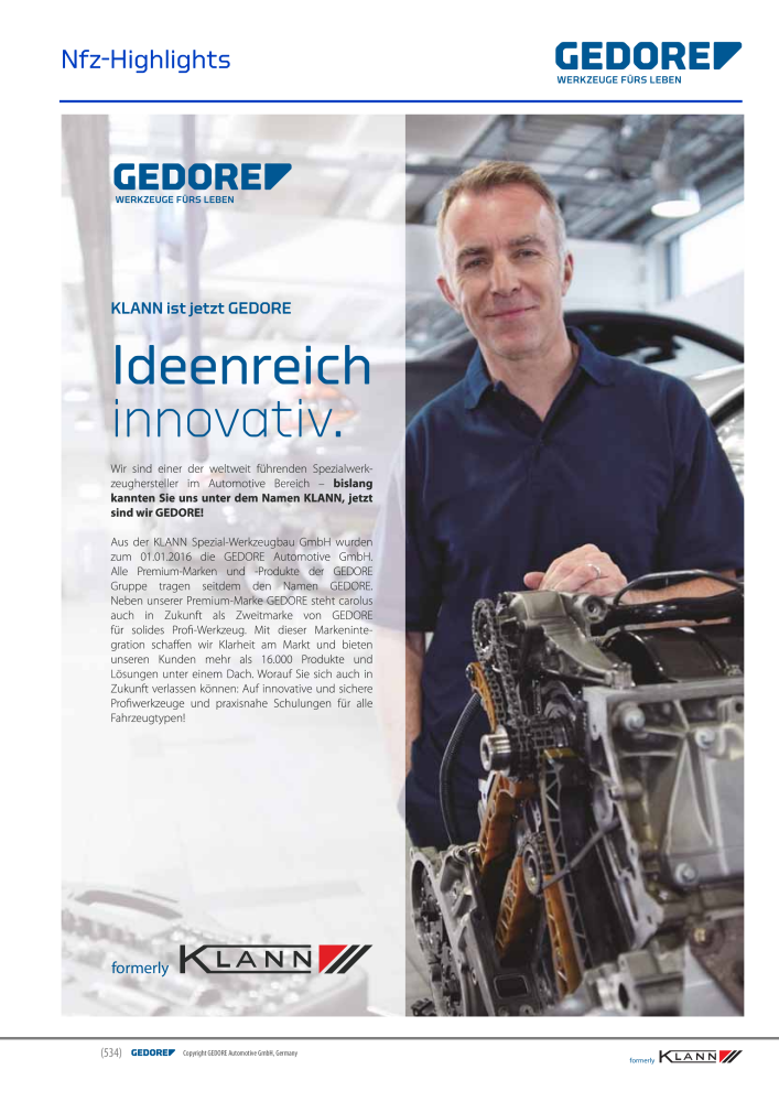 GEDORE Automotive KLANN Allgemeine Werkzeuge NR.: 216 - Seite 26