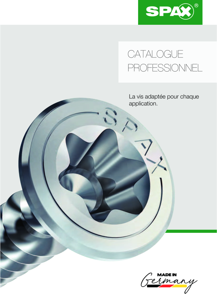 Catalogue des vis SPAX Nb. : 2161