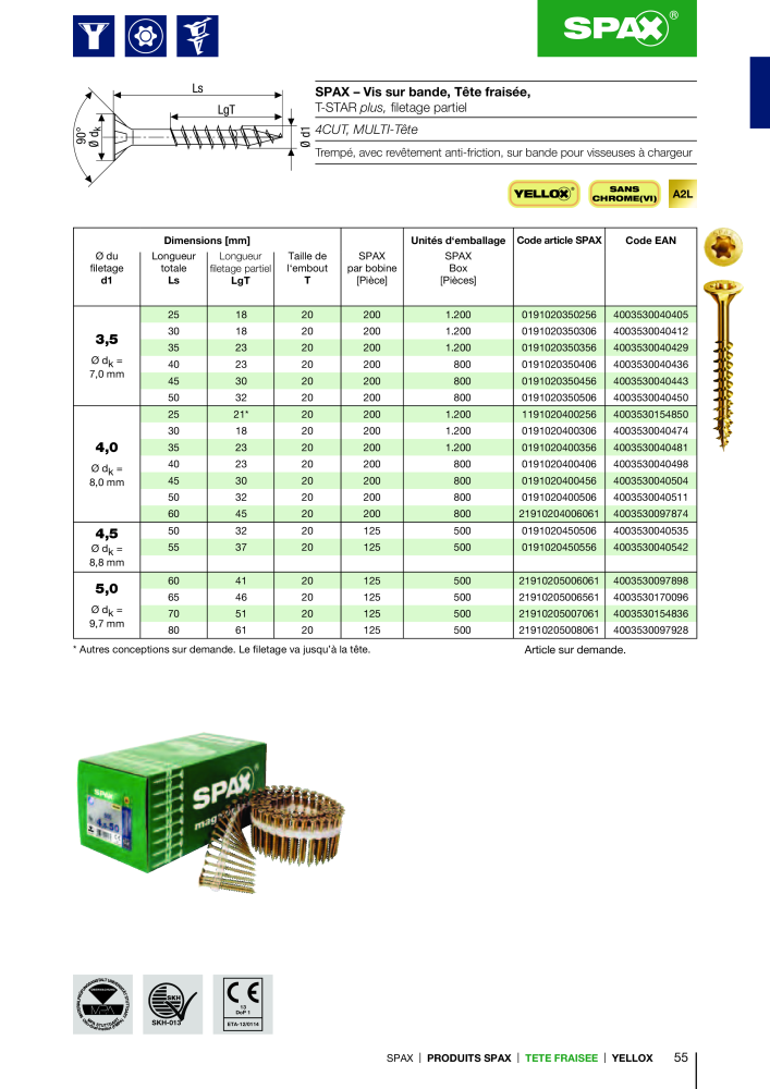 Catalogue des vis SPAX NR.: 2161 - Seite 55