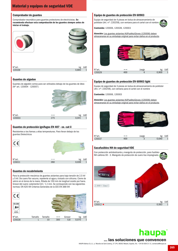 HAUPA  Elektriker Handschuhe HUPflash 26500 V GR. 10 121023/10