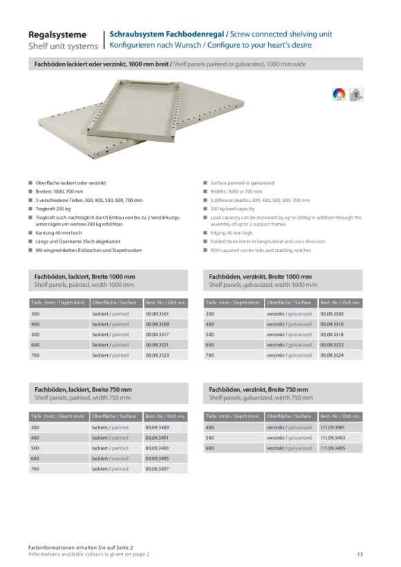 LOKOMA ZIJGEVEL 500 x 2000 (DxH) GELAKT, VOOR SCREEN RACKS 00.09.2953