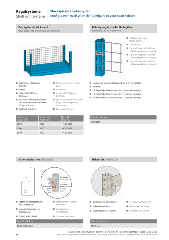 LOKOMA achterwand plaat 2000MM 1000 BR., 3x11 R, GEPAKT 00.09.3801