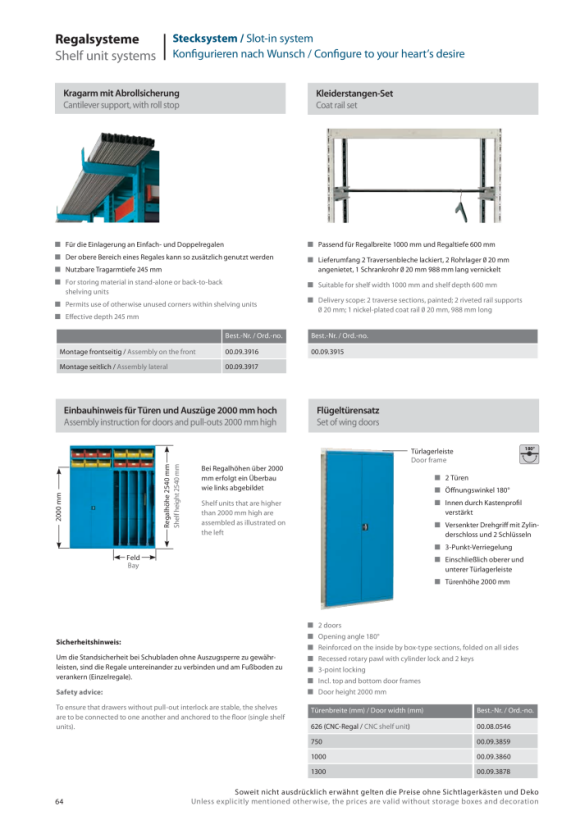 LOKOMA SHELF CONNECTOR FOR PLUG-IN SHELVING, DISTANCE 9, GALVANISED 00.09.3426