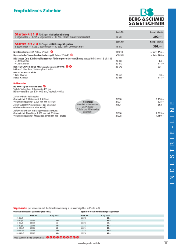 Berg & Schmid Starter-Kit 1 für GBS 250 19509